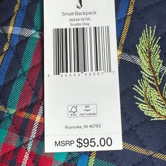 Vera Bradley Small Backpack Scottie Dog NWT - Picture 3 of 11